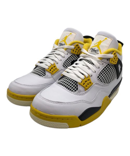 NIKE（ナイキ）NIKE (ナイキ) WMNS AIR JORDAN 4 RETRO ホワイト×イエロー サイズ:US10 未使用品の古着・服飾アイテム