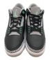 中古・古着 NIKE (ナイキ) AIR JORDAN 3 RETRO ブラック サイズ:US9：16000円