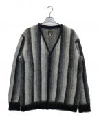 Needles×BEAMSニードルズ×ビームス）の古着「Mohair Cardigan」｜グレー×ブラック