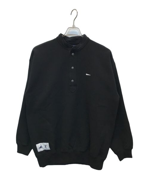 DESCENDANT（ディセンダント）DESCENDANT (ディセンダント) VOIL HENLEY NECK ブラック サイズ:2の古着・服飾アイテム