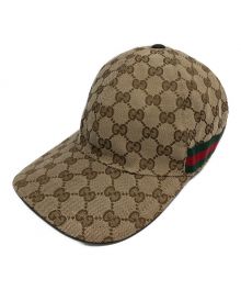 GUCCI（グッチ）の古着「GGキャンバスキャップ」｜ベージュ