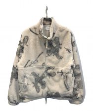 Knuth Marf (クヌースマーフ) paisley pattern fleece アイボリー×グレー サイズ:FREE