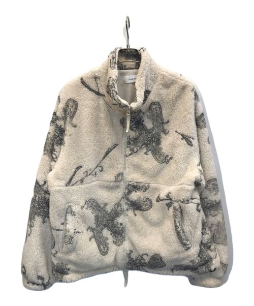 Knuth Marf（クヌースマーフ）Knuth Marf (クヌースマーフ) paisley pattern fleece アイボリー×グレー サイズ:FREEの古着・服飾アイテム