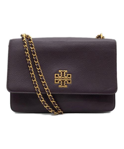 TORY BURCH（トリーバーチ）TORY BURCH (トリーバーチ) ブリテン ペブルレザー クロスボディバッグ パープルの古着・服飾アイテム