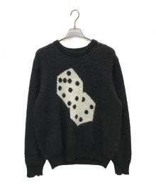 stussy（ステューシー）の古着「DICE MOHAIR SWEATER」｜ブラック