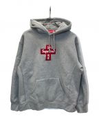 SUPREMEシュプリーム）の古着「Cross Box Logo Hooded Sweatshirt」｜グレー