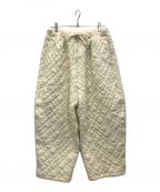 My Beautiful Landletマイビューティフルランドレット）の古着「24AW QUILTED JACQUARD WIDE EASY PANTS」｜ベージュ