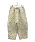 My Beautiful Landlet（マイビューティフルランドレット）の古着「24AW QUILTED JACQUARD WIDE EASY PANTS」｜ベージュ