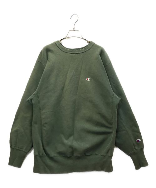 Champion REVERSE WEAVE（チャンピオン リバース ウィーブ）Champion REVERSE WEAVE (チャンピオン リバース ウィーブ) 90’S リバースウィーブスウェット グリーン サイズ:X－LARGEの古着・服飾アイテム