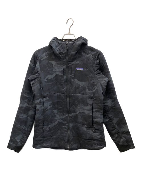 Patagonia（パタゴニア）Patagonia (パタゴニア) ナノエアフーディー ブラック×グレー サイズ:Sの古着・服飾アイテム