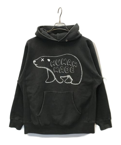 HUMAN MADE（ヒューマンメイド）HUMAN MADE (ヒューマンメイド) KAWS (カウズ) PIZZA HOODIE KAWS チャコールグレー サイズ:Lの古着・服飾アイテム