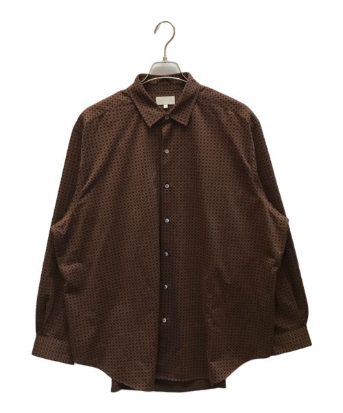 KANEMASA PHIL.（カネマサフィル）KANEMASA PHIL. (カネマサフィル) 46G Atmosphere Gingham Check Shirt ブラウン サイズ:Lの古着・服飾アイテム