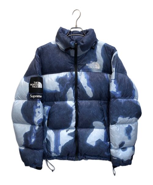 THE NORTH FACE（ザ ノース フェイス）THE NORTH FACE (ザ ノース フェイス) Supreme (シュプリーム) Bleached Denim Print Nuptse Jacket ネイビー サイズ:Mの古着・服飾アイテム