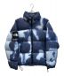 THE NORTH FACE（ザ ノース フェイス）の古着「Bleached Denim Print Nuptse Jacket」｜ネイビー