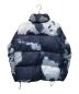 THE NORTH FACE (ザ ノース フェイス) Supreme (シュプリーム) Bleached Denim Print Nuptse Jacket ネイビー サイズ:M：50000円