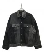 MAISON SPECIALメゾンスペシャル）の古着「Patchwork Vintage denim Prime-Over 3rd Jacket」｜ブラック×グレー