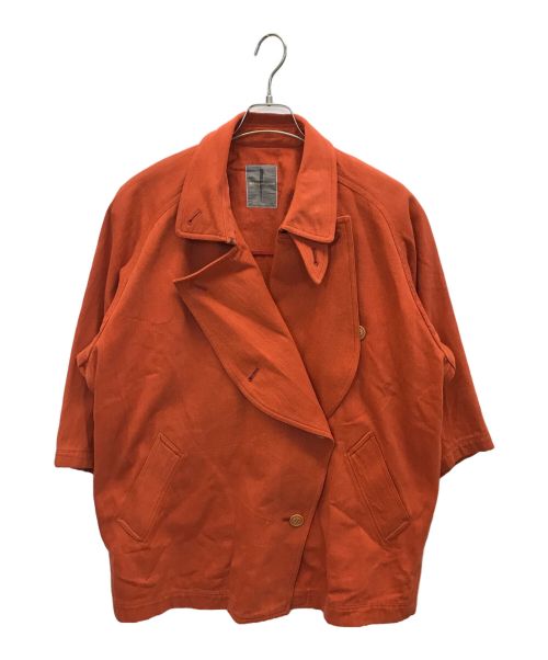 ISSEY MIYAKE（イッセイミヤケ）ISSEY MIYAKE (イッセイミヤケ) 80’S ハーフトレンチコート オレンジ サイズ:9の古着・服飾アイテム