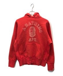 A BATHING APE×CAMBER（アベイシングエイプ×キャンバー）の古着「college logo sweat pullover parka」｜レッド