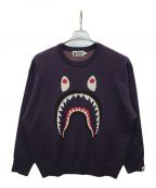 A BATHING APEアベイシングエイプ）の古着「SHARK KNIT」｜パープル