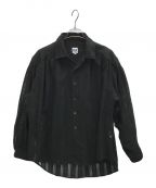 AiEエーアイイー）の古着「PAINTER SHIRT BURNOUT STRIPE」｜ブラック