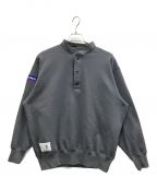 DESCENDANTディセンダント）の古着「VOIL HENLEY NECK SWEATSHIRT」｜グレー