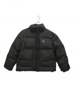 Calvin Klein Jeansカルバンクラインジーンズ）の古着「A-SHORT LENGTH STAND COLLAR PUFFER ダウンジャケット」｜ブラック