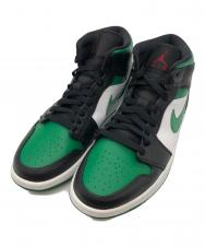 NIKE (ナイキ) AIR JORDAN 1 MID "PINE GREEN" ブラック×グリーン サイズ:US8