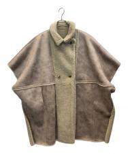 Ameri (アメリ) REVERSIBLE BOA PONCHO COAT ベージュ サイズ:Free