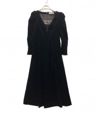 HER LIP TO (ハーリップトゥ) Royce Velour Long Dress ブラック サイズ:S