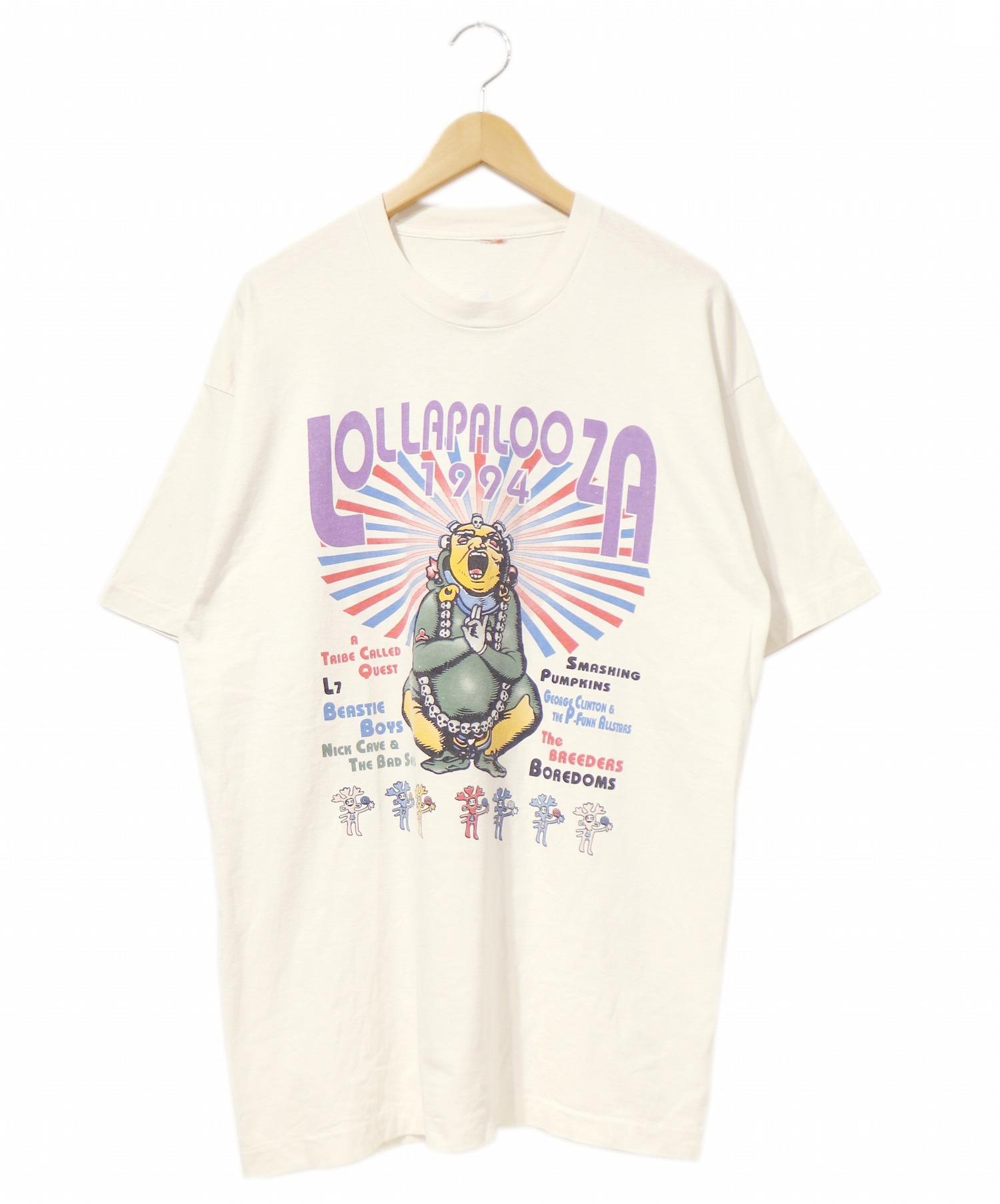 中古 古着通販 バンドtシャツ バンドtシャツ 古着 90 Slollapallozaバンドフェスtee ホワイト サイズ タグ欠品の為不明 94年 グットメンバー 激レア ブランド 古着通販 トレファク公式 Trefac Fashion