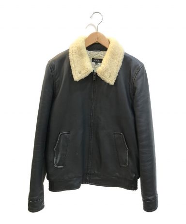 【中古・古着通販】A.P.C. (アーペーセー) ボアレザージャケット