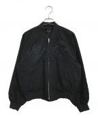 COMME des GARCONSコムデギャルソン）の古着「[OLD]スカ刺繍ボンバージャケット」｜ブラック