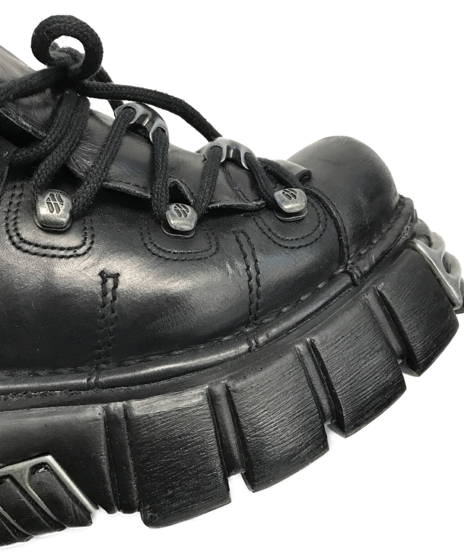 NEW ROCK (ニューロック) Black leather platform shoe ブラック サイズ:41