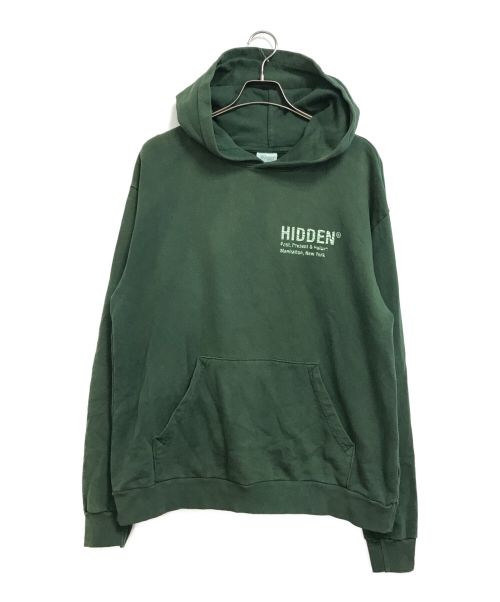 HIDDEN NY（ヒドゥンニューヨーク）HIDDEN NY (ヒドゥンニューヨーク) プルオーバーパーカー グリーン サイズ:Mの古着・服飾アイテム