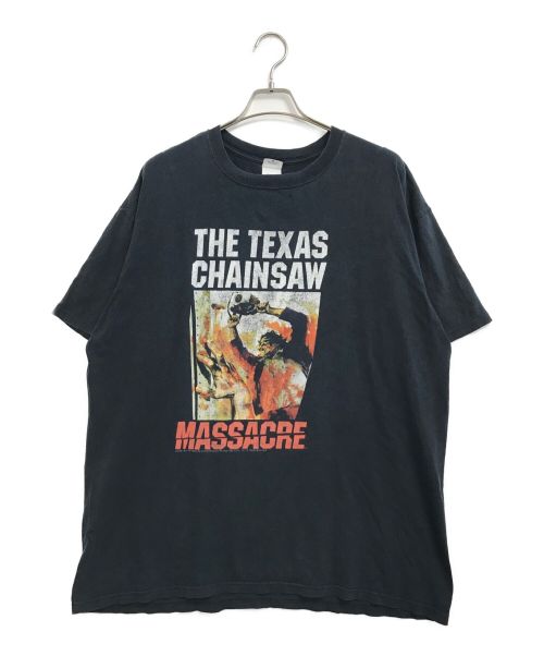 ムービーTシャツ（ムービーTシャツ）ムービーTシャツ (ムービーTシャツ) [古着]00's anvil THE TEXAS CHAINSAW（ザテキサスチェンソー）ムービーTシャツ ブラック サイズ:2XLの古着・服飾アイテム