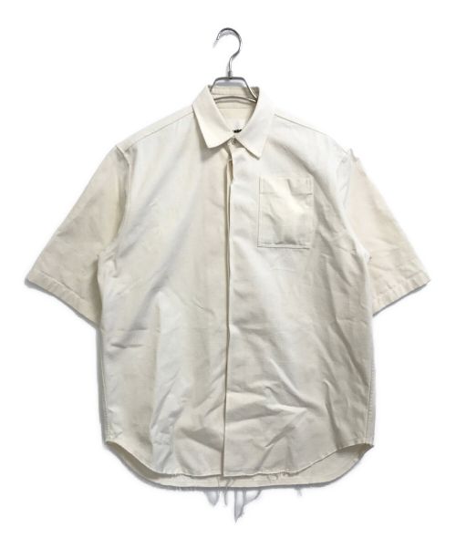 JIL SANDER（ジルサンダー）JIL SANDER (ジルサンダー) バックロゴキャンバスシャツ ホワイト サイズ:38の古着・服飾アイテム