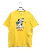 DISNEYディズニー）の古着「[古着]ワッペン刺繍Tシャツ」｜イエロー