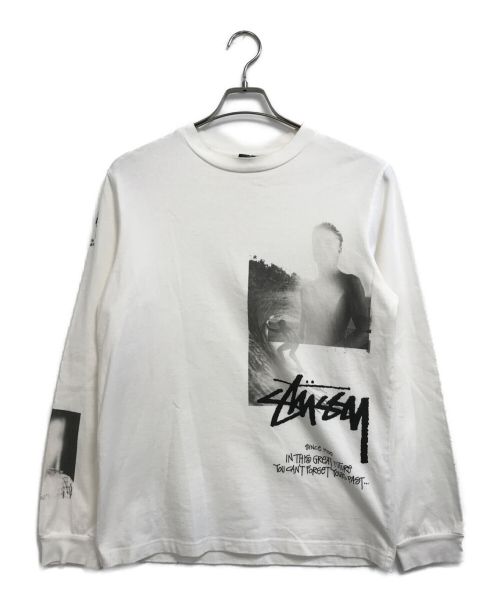 stussy（ステューシー）stussy (ステューシー) プリントTシャツ ホワイト サイズ:Mの古着・服飾アイテム