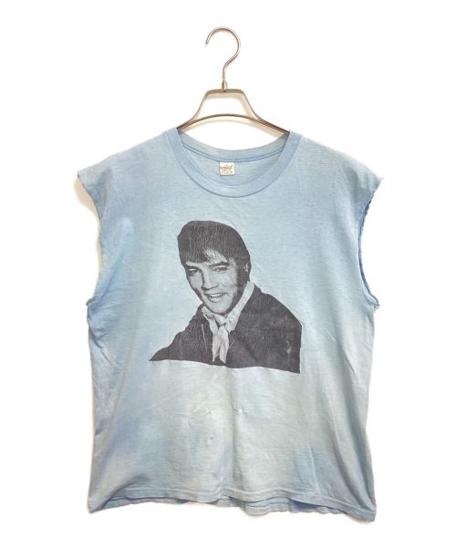 アーティストTシャツ（アーティストTシャツ）アーティストTシャツ (アーティストTシャツ) [古着]60's ELVIS PRESLEY(エルビスプレスリー) ヴィンテージアーティストTシャツ ブルー サイズ:42-44の古着・服飾アイテム