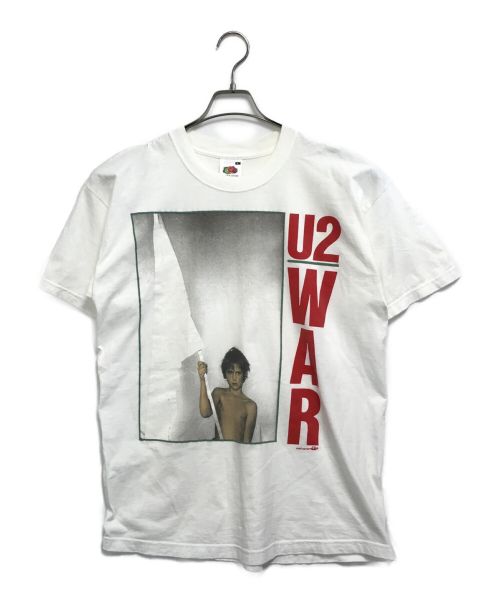 バンドTシャツ（バンドTシャツ）バンドTシャツ (バンドTシャツ) [古着]U2(ユートゥー)バンドTシャツ ホワイト サイズ:Lの古着・服飾アイテム