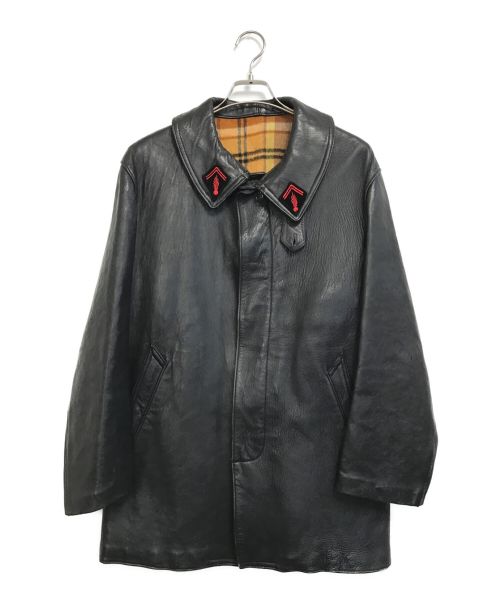 VINTAGE（ヴィンテージ）VINTAGE (ヴィンテージ) レザーコート ブラック サイズ:表記なしの古着・服飾アイテム