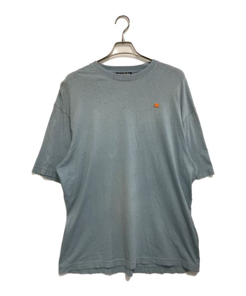 Acne studios（アクネ ストゥディオス）Acne studios (アクネ ストゥディオス) フェイスロゴクルーネックTシャツ ブルー サイズ:Lの古着・服飾アイテム