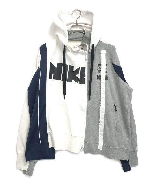 NIKE（ナイキ）NIKE (ナイキ) sacai (サカイ) ジップパーカー グレー サイズ:Lの古着・服飾アイテム