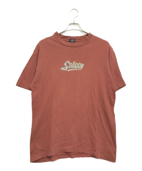 stussy（ステューシー）stussy (ステューシー) プリントTシャツ レッド サイズ:Lの古着・服飾アイテム