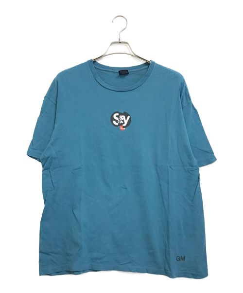 stussy（ステューシー）stussy (ステューシー) プリントTシャツ ブルー サイズ:XLの古着・服飾アイテム