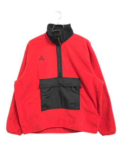 NIKE ACG（ナイキエージーシー）NIKE ACG (ナイキエージーシー) ハーフジップジップフリースジャケット レッド サイズ:Lの古着・服飾アイテム