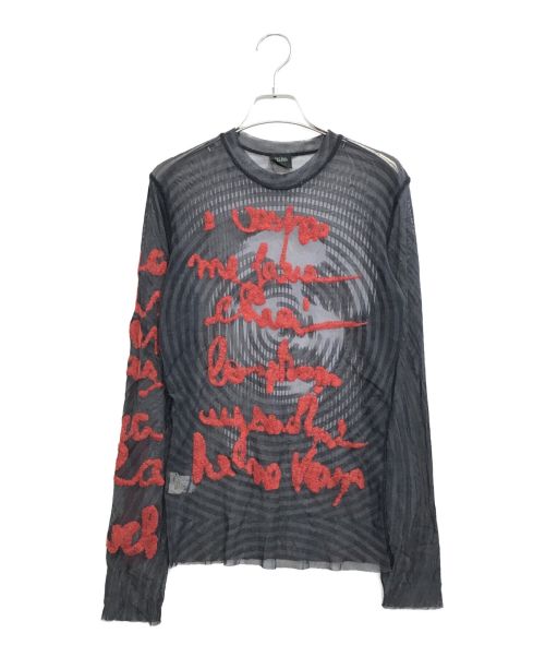 Jean Paul Gaultier homme（ジャンポールゴルチェオム）Jean Paul GAULTIER HOMME (ジャンポールゴルチェオム) パワーネットカットソー グレー サイズ:48の古着・服飾アイテム