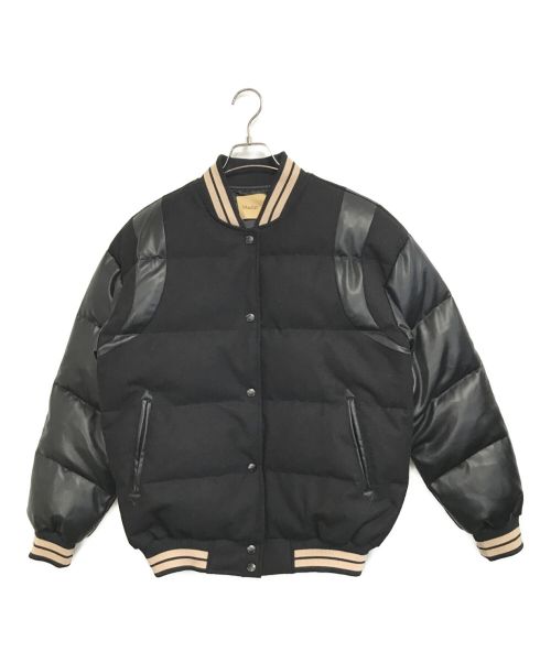 Matin Kim（マーティン・キム）Matin Kim (マーティン・キム) VARSITY DOWN JACKET ブラック サイズ:Sの古着・服飾アイテム