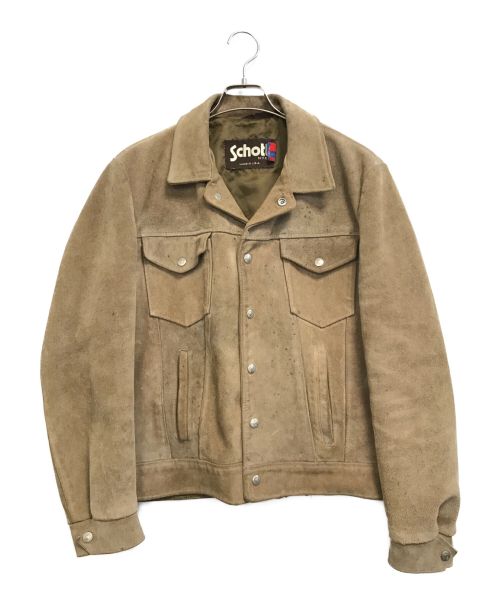 Schott（ショット）Schott (ショット) スエードトラッカージャケット ブラウン サイズ:40の古着・服飾アイテム