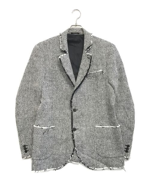 ermanno scervino（エルマノシェルビーノ）ermanno scervino (エルマノシェルビーノ) ツイードジャケット ホワイト サイズ:52の古着・服飾アイテム